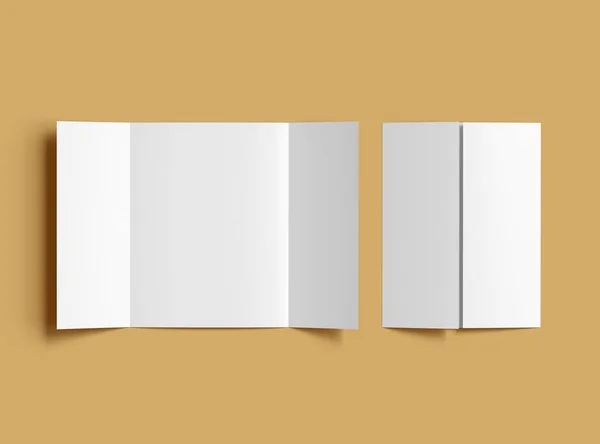 Customizable Letter Gate Fold Brochure Mockup 8x11 inc to presen