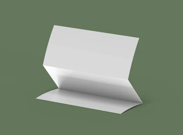 Blank Z-fold letter 3d render to present your design