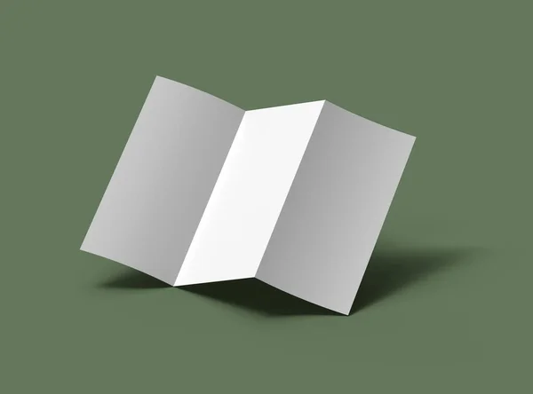 Blank Z-fold letter 3d render to present your design