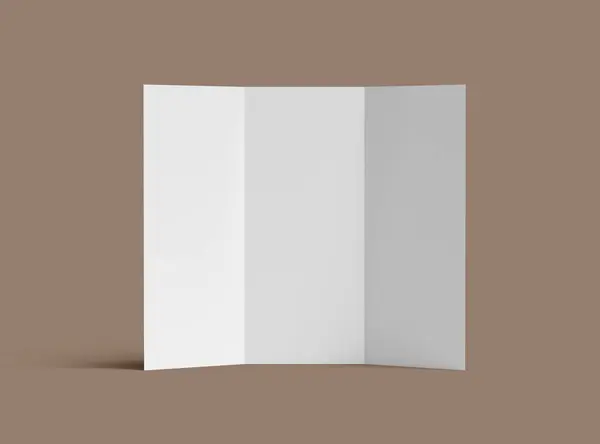 Blank Tri fold letter size brochure 3d render to present your de