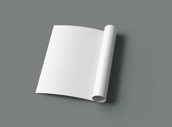 Blank A4 Half Sheet Fold brochure 3d render to present your desi