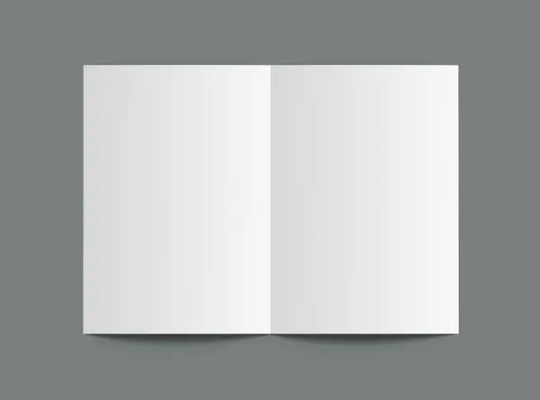 ブランクA4ハーフシート折りたたみパンフレット3Dレンダリング — ストック写真