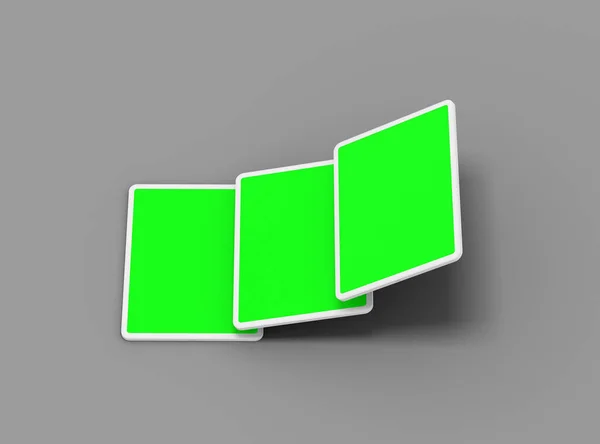 変更可能なスキャンを備えたホワイトブランドのタブレットのカスタマイズ可能なモックアップ — ストック写真