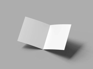 Tasarımınızı sunmak için Boş Yarım Dizin kare broşürü hazırlayınız