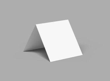 Tasarımınızı sunmak için Boş Yarım Dizin kare broşürü hazırlayınız.