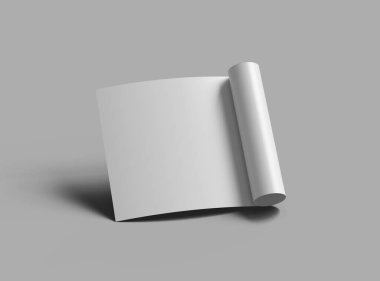 Tasarımınızı sunmak için Boş Yarım Dizin kare broşürü hazırlayınız.