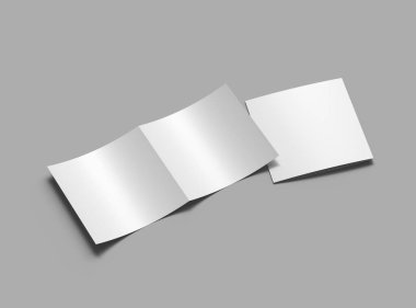 Tasarımınızı sunmak için Boş Yarım Dizin kare broşürü hazırlayınız.