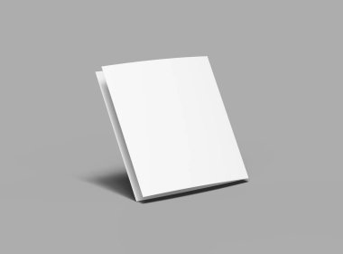 Tasarımınızı sunmak için Boş Yarım Dizin kare broşürü hazırlayınız.