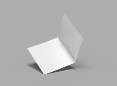 Tasarımınızı sunmak için Boş Yarım Dizin kare broşürü hazırlayınız.