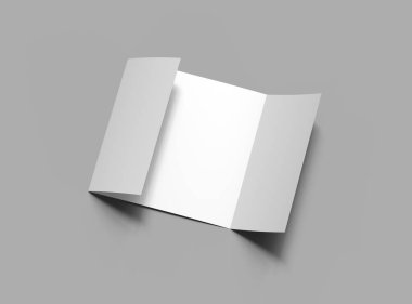 Boş kare Kapı Katlama Broşürü 3d tasarımı sunar