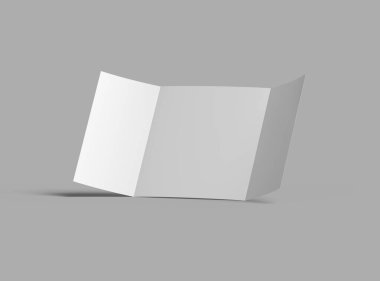 Boş kare Kapı Katlama Broşürü 3d tasarımı sunar