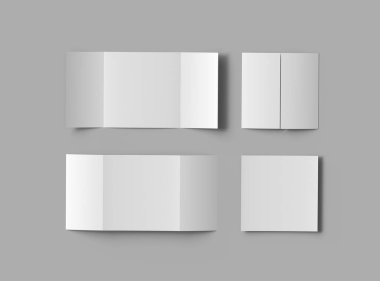 Boş kare Kapı Katlama Broşürü 3d tasarımı sunar