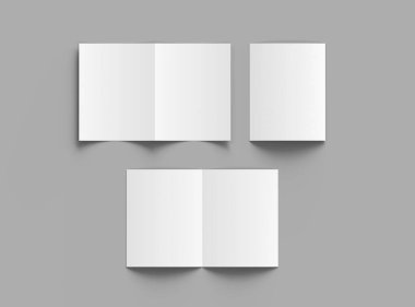 Boş Yarım Katlanmış ABD harf broşürü tasarımı sunar