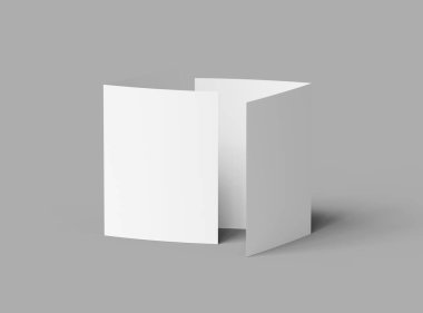 Boş Yarım Katlanmış ABD harf broşürü tasarımı sunar