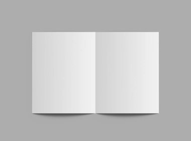 Boş Yarım Katlanmış ABD harf broşürü tasarımı sunar