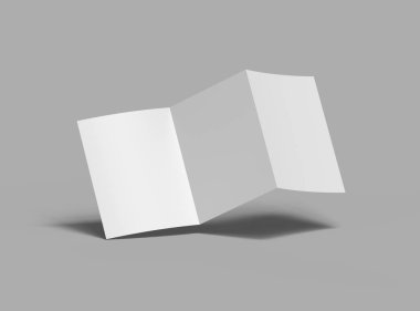 Boş 3 katlı ABD mektubu 8.5x11 Inc boyutunda 3D broşür