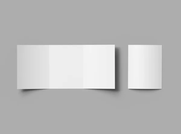 Blank Tri-fold US letter 8\'5x11 inc size brochure 3d render
