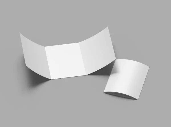 Blank Tri-fold US letter 8'5x11 inc size brochure 3d render