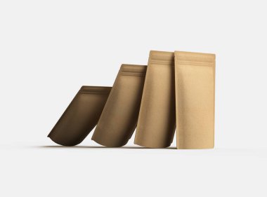 Açık arkaplan üzerinde fermuar olan dar bir kağıt paket oluşturma 