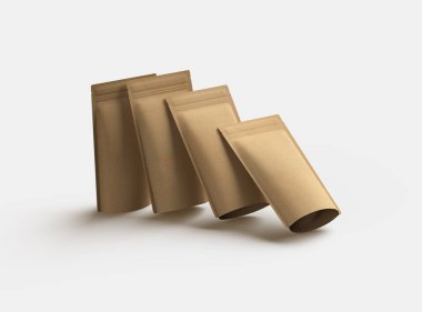 Açık arkaplan üzerinde fermuar olan dar bir kağıt paket oluşturma 