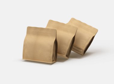 Açık arkaplan üzerinde fermuar bulunan kare bir paket paketi oluşturma 