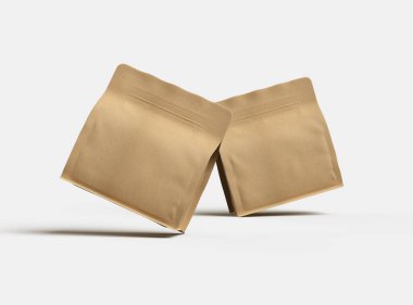 Açık arkaplan üzerinde fermuar bulunan kare bir paket paketi oluşturma 