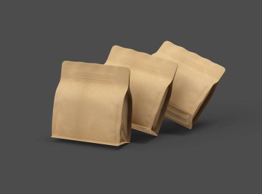 Kare kağıdın koyu arkaplanda fermuarlı bir paket oluşturmasıName