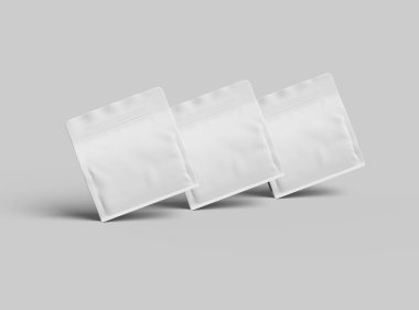 Açık arkaplan üzerinde fermuar olan parlak kare bir paket oluşturma 