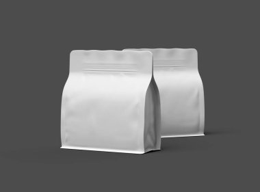 Koyu arkaplan üzerinde fermuar olan beyaz, kareli bir paket oluşturma 