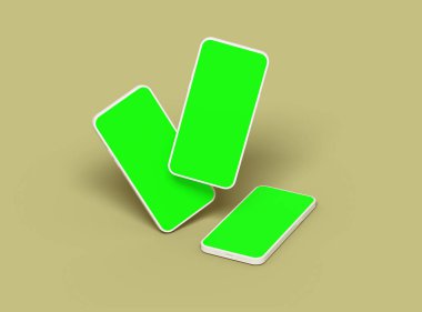 UI / UX Ürün Gösterimi için Özelleştirilebilir Tasarımı olan Markasız Akıllı Telefon Şablonu 