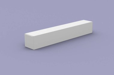 Rimel tüpü için üç karton kutu, ürün sunumu için ambalaj şablonu 