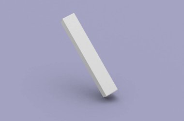 Rimel tüpü için üç karton kutu, ürün sunumu için ambalaj şablonu 