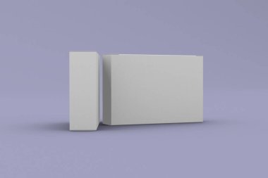 Dikdörtgen hap şişirme kutusu, ürün tasarım sunumu için ambalaj şablonu 