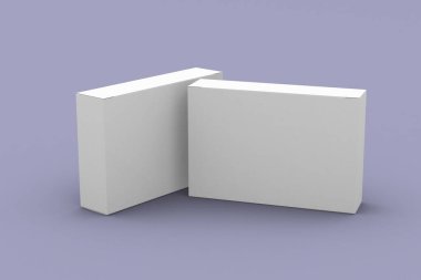 Dikdörtgen hap şişirme kutusu, ürün tasarım sunumu için ambalaj şablonu 