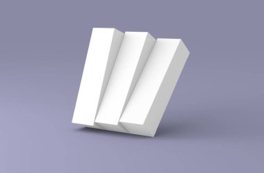 İki uzun kutu, ürün tasarımı için ambalaj şablonu. 