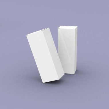 İki uzun kutu, ürün tasarımı için ambalaj şablonu. 