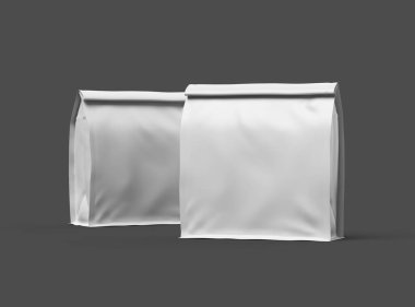 Koyu arkaplan üzerine katlanmış parlak kare bir kağıt torba oluşturma 