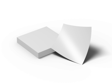 Boş 16.5x11.7 Inc veya A4 harfi 3d şeffaf bir arkaplan oluşturur