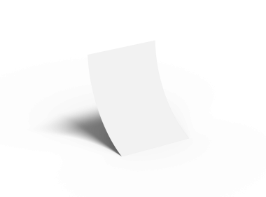 Boş 16.5x11.7 Inc veya A4 harfi 3d şeffaf bir arkaplan oluşturur