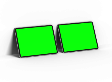 UI / UX Product Showcase için değiştirilebilir ekran tasarımlı lüks bir tabletin özelleştirilebilir maketi. 3B Hazırlama