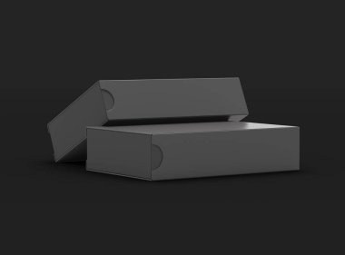 Koyu arkaplanda dikdörtgen kayan çekmece kutusu oluşturma 