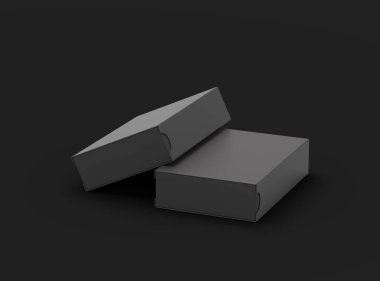 Koyu arkaplanda dikdörtgen kayan çekmece kutusu oluşturma 