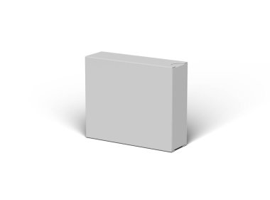 Render of a rectangular sliding drawer box on a light background clipart