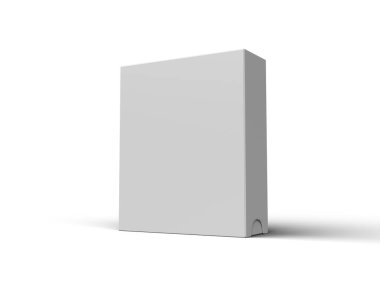 Render of a rectangular sliding drawer box on a light background clipart