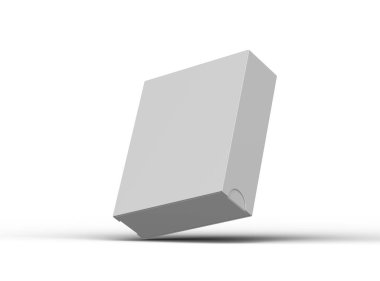 Render of a rectangular sliding drawer box on a light background clipart