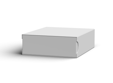 Şeffaf bir arkaplan üzerinde dikdörtgen kayan çekmece kutusu oluşturma