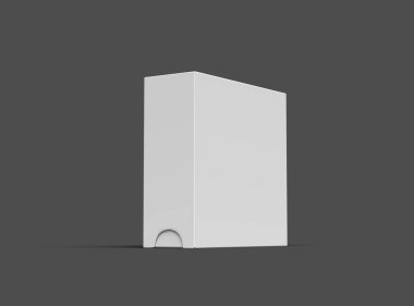 Kare kayan çekmece kutusunun koyu arkaplanda oluşturulmuş resmi