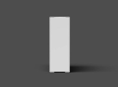 Kare kayan çekmece kutusunun koyu arkaplanda oluşturulmuş resmi