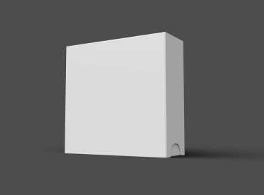 Kare kayan çekmece kutusunun koyu arkaplanda oluşturulmuş resmi