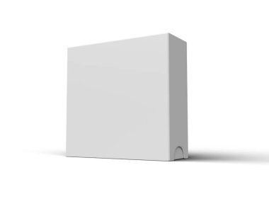 Açık arkaplanda kare kayan çekmece kutusunun oluşturulmuş resmi